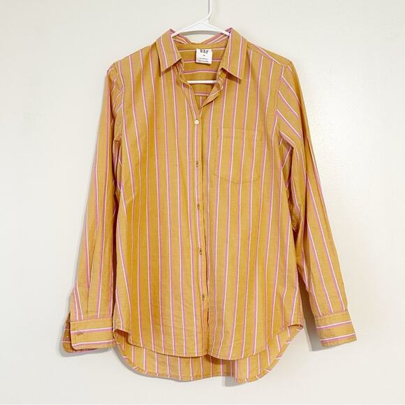 GAP The Classic Shirt Prep Preppy Striped Button-Up Button Down Shirt - Picture 1 of 4